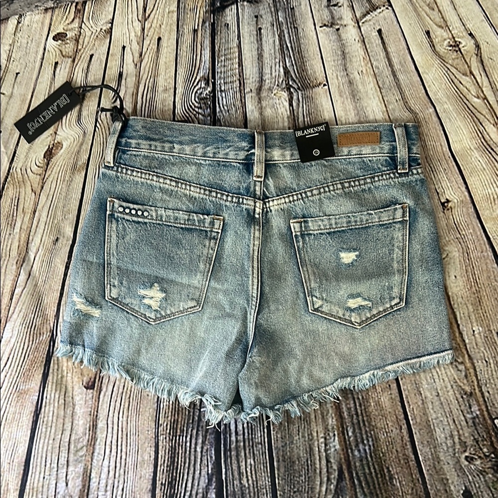 BlankNYC Distressed Denim Jean Shorts - Picture 3 of 7